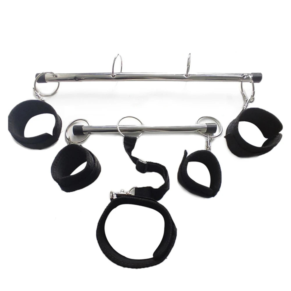 BDSM Bondage Kit Spreader Bar Handcuffs Ankle Cuffs Fetish Restraints Set Sex Toys for Couples