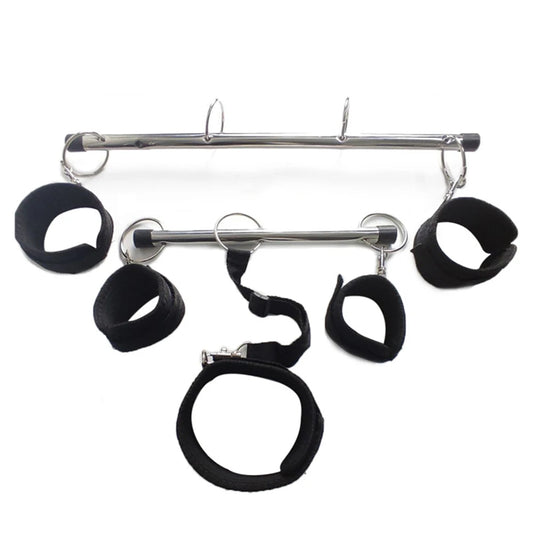 BDSM Bondage Kit Spreader Bar Handcuffs Ankle Cuffs Fetish Restraints Set Sex Toys for Couples