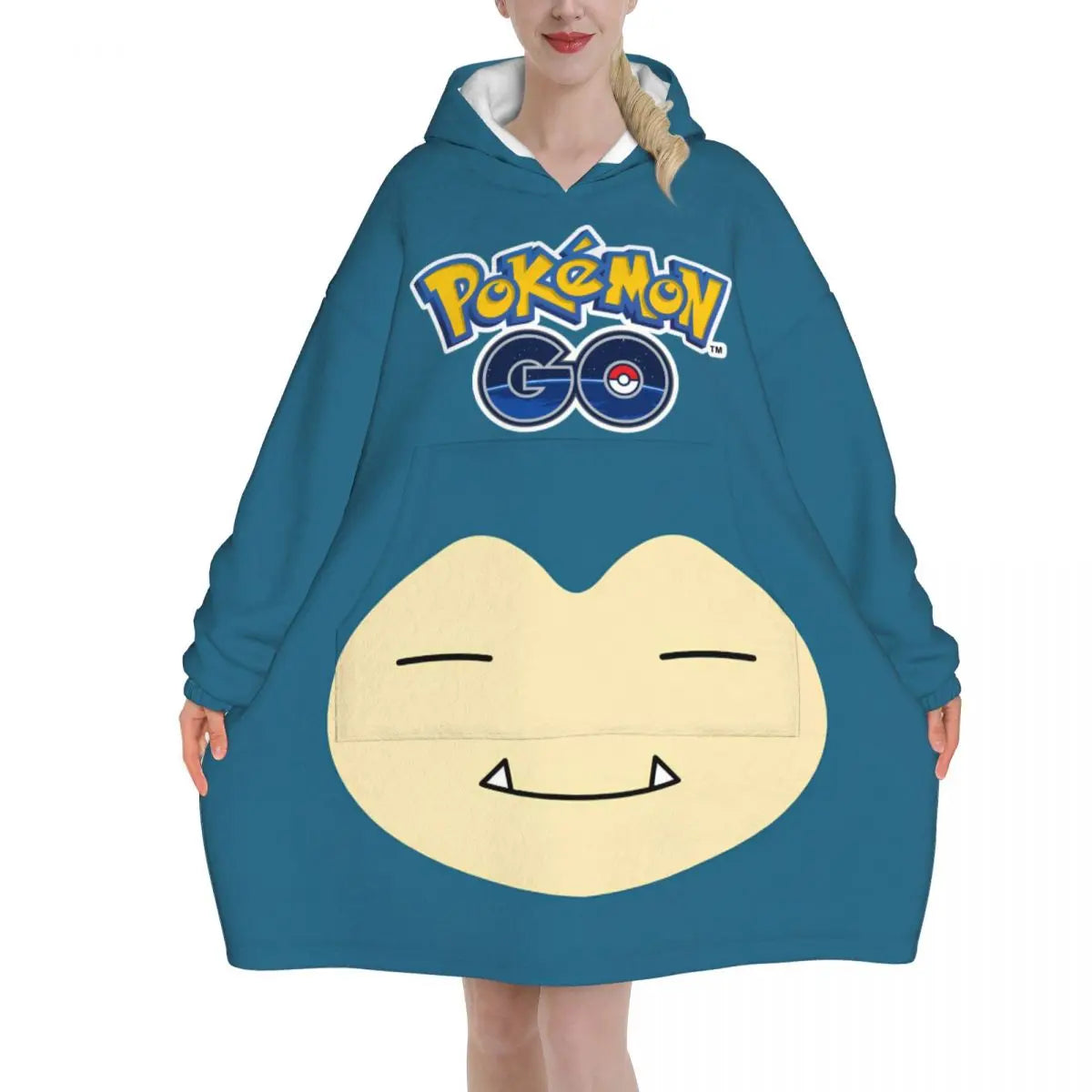 Oversized Pokemoned Pikachus Wearable Blanket Gifts for Women Men Ultrasoft Plush Warm Sweatshirt Blankets With Pocket