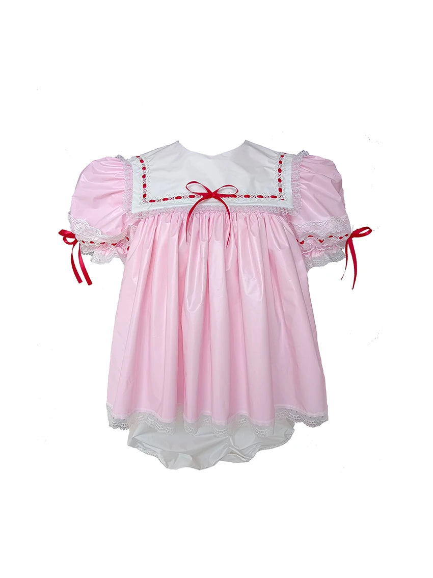 PVC Romper-Dress 2in1 (with matching bonnet)