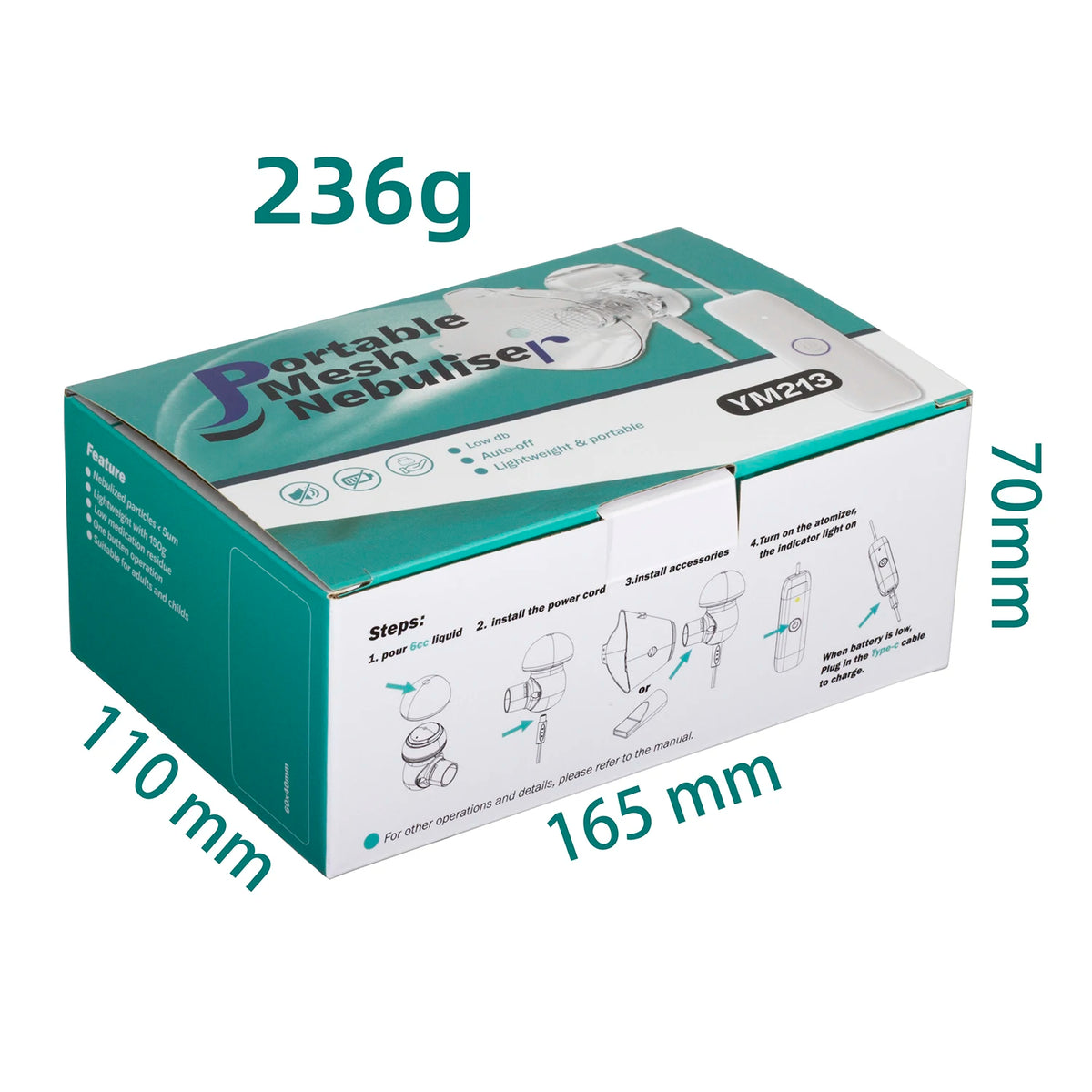 Health Care Mini Handheld Portable Inhale Nebulizer Silent Ultrasonic Inalador Nebulizador Children Adult Rechargeable Automizer
