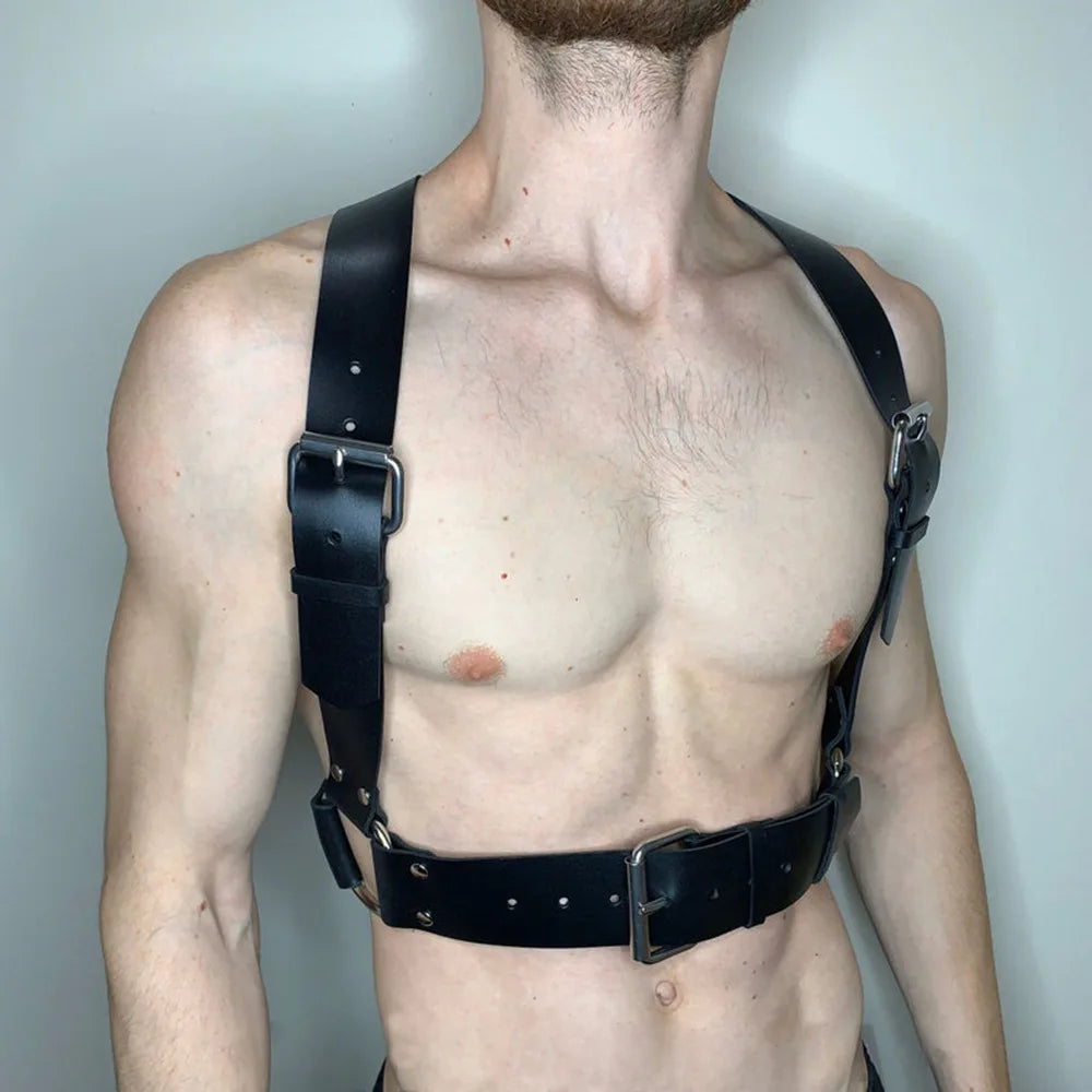 Leather Lingerie Chest Harness Adjustable Body Chain
