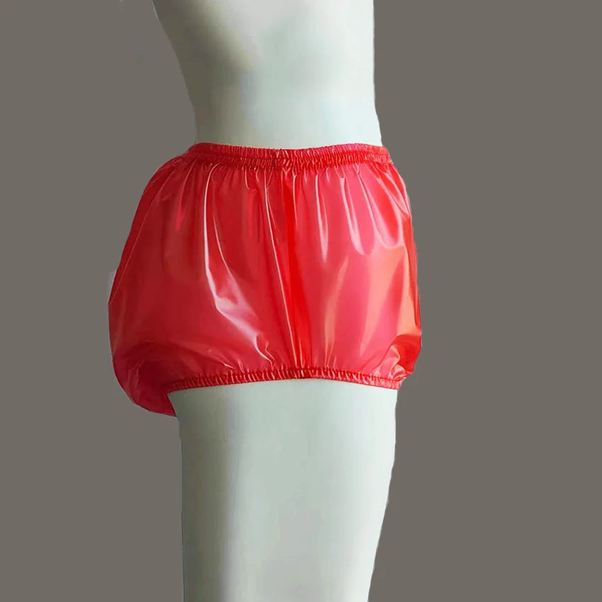 Adult Plastic Diapers Pants  ABDL  PVC Color Red