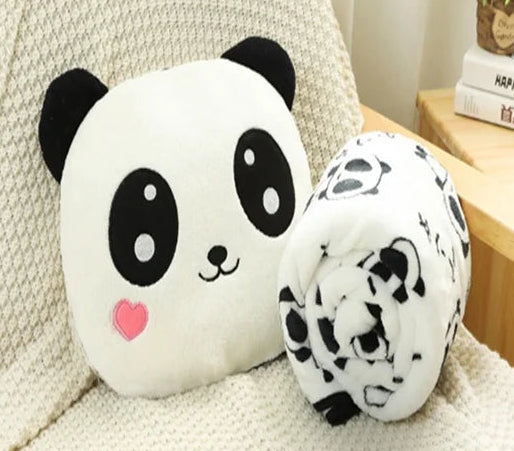 Panda Dundun Sleeping Two-in-one Table Cushion Pillow and Quilt Dual-use