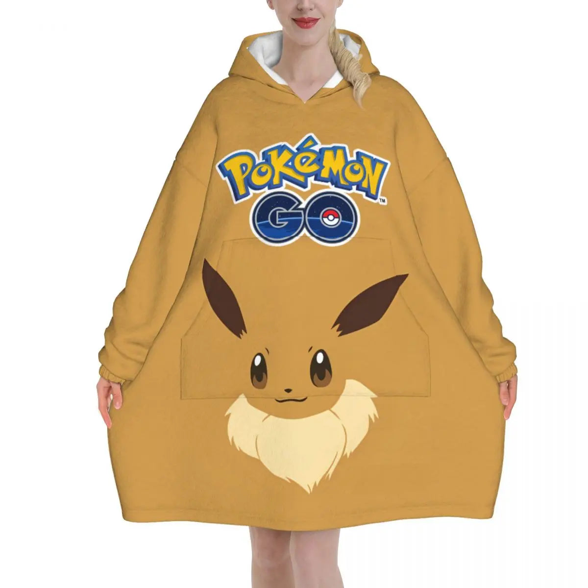 Pokemon Pikachus Blanket Hoodie Wearable Blanket Large with Pocket Warm Cozy Onesie