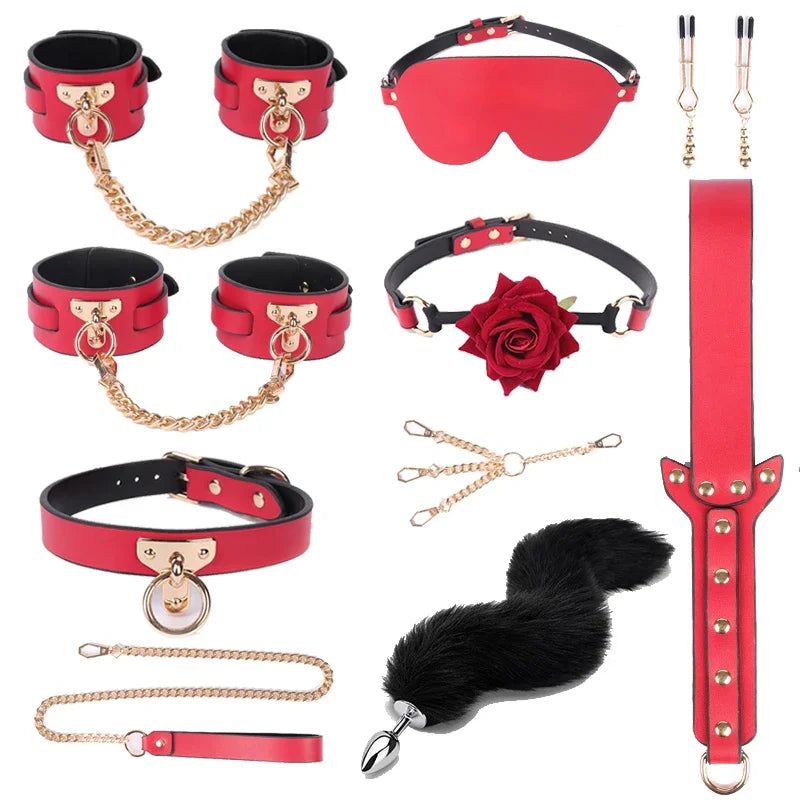 Genuine Leather Bondage BDSM Hand-made Restraint Kits for Couples