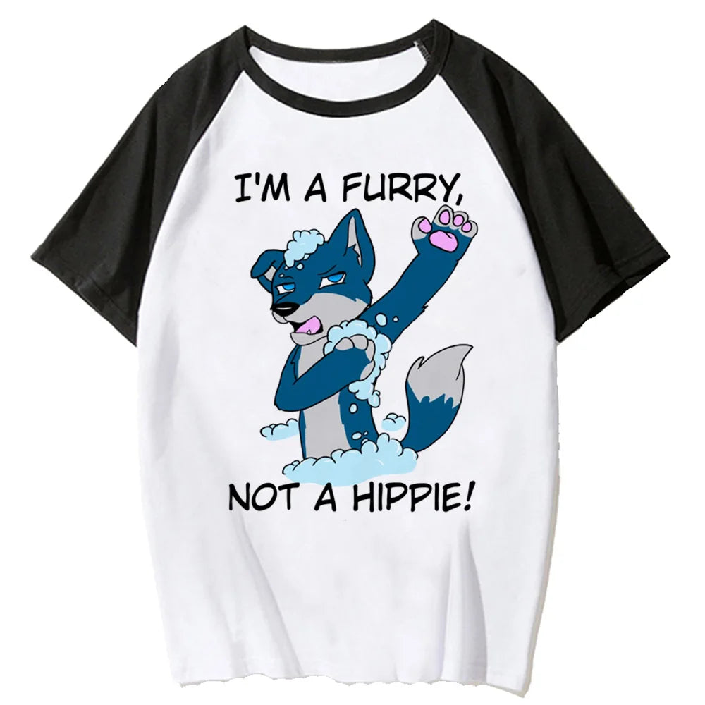 Furry Tee Streetwear Comic Funny Top