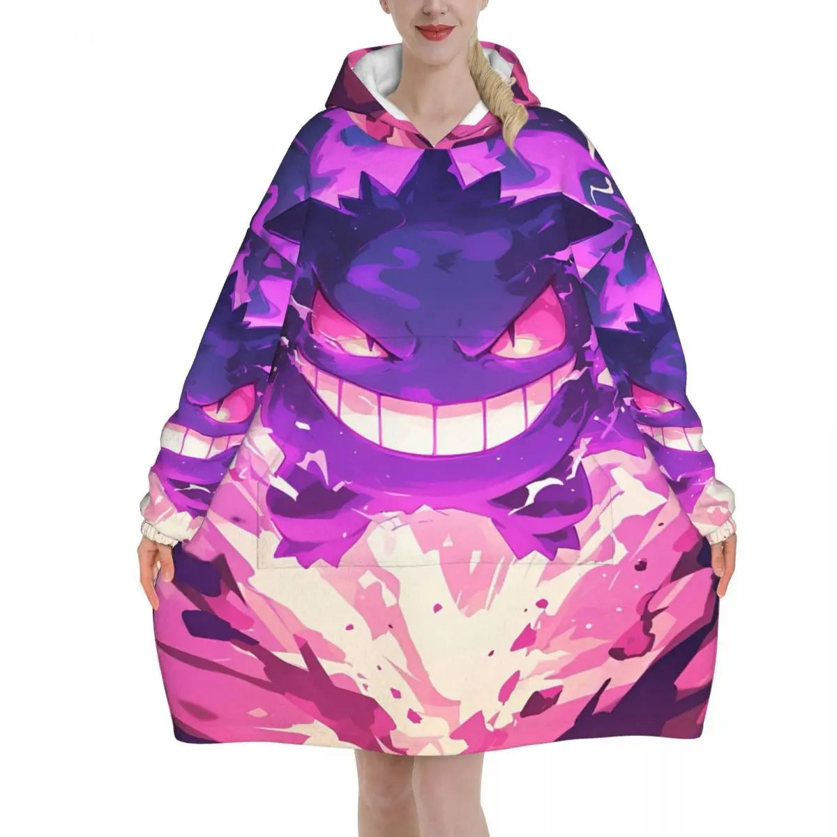 Pokemon Pikachus Blanket Hoodie Wearable Blanket Oversize with Pocket Warm Onesie