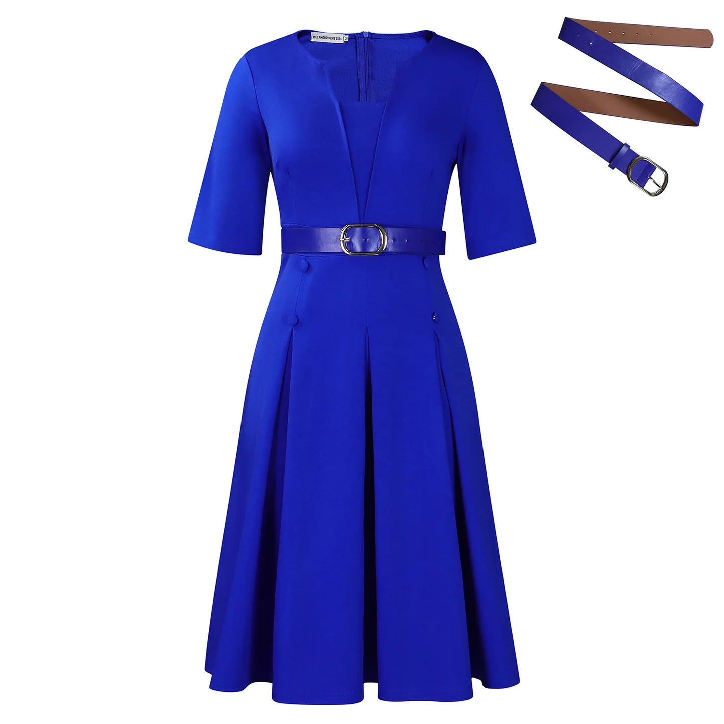 Solid Color Women's Dress