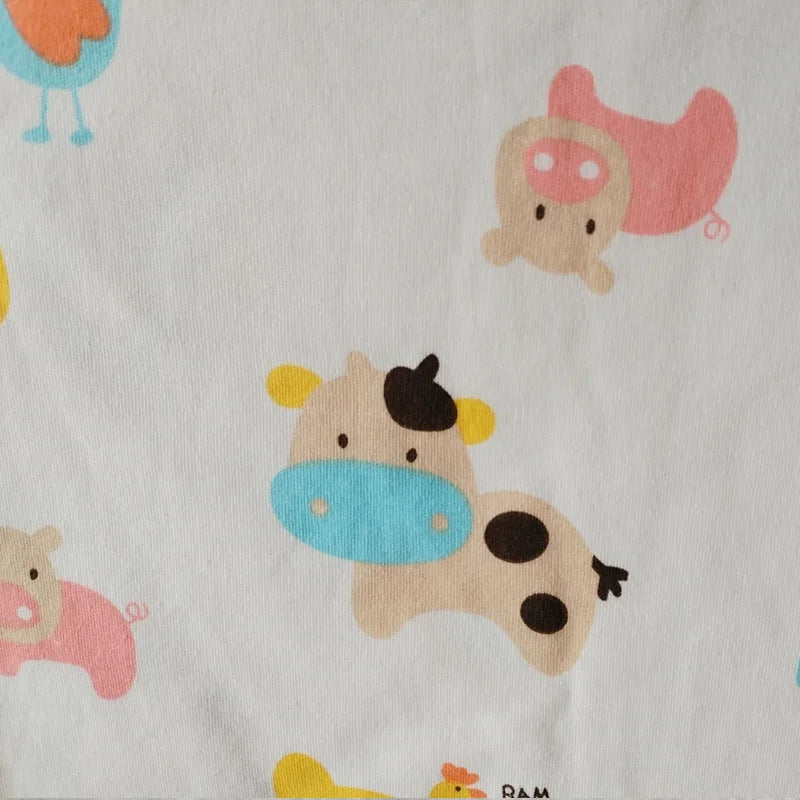 Plus Size ABDL Baby Cartoon Pattern T shirt With Snaps At One Shoulder