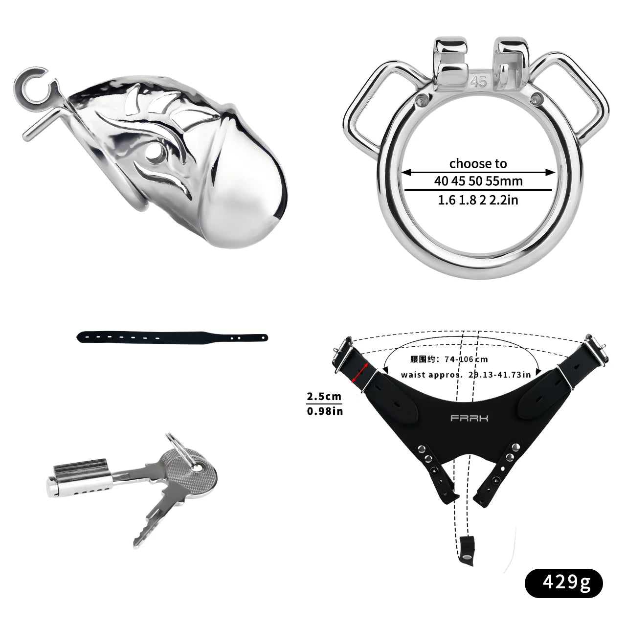 Chastity Cage Belt With Hole Silicone Imitation Plug/Dildo etc