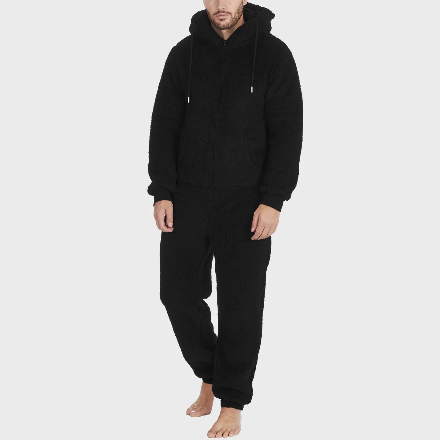 Zipper Warm Plush Jumpsuit Onesie Adult Sleepwear