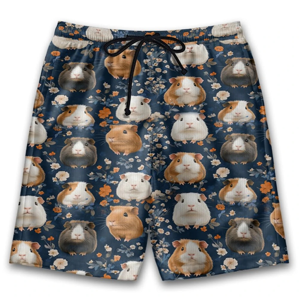 Unisex 3D Printed Funny Pets Guinea Pig Casual Shorts