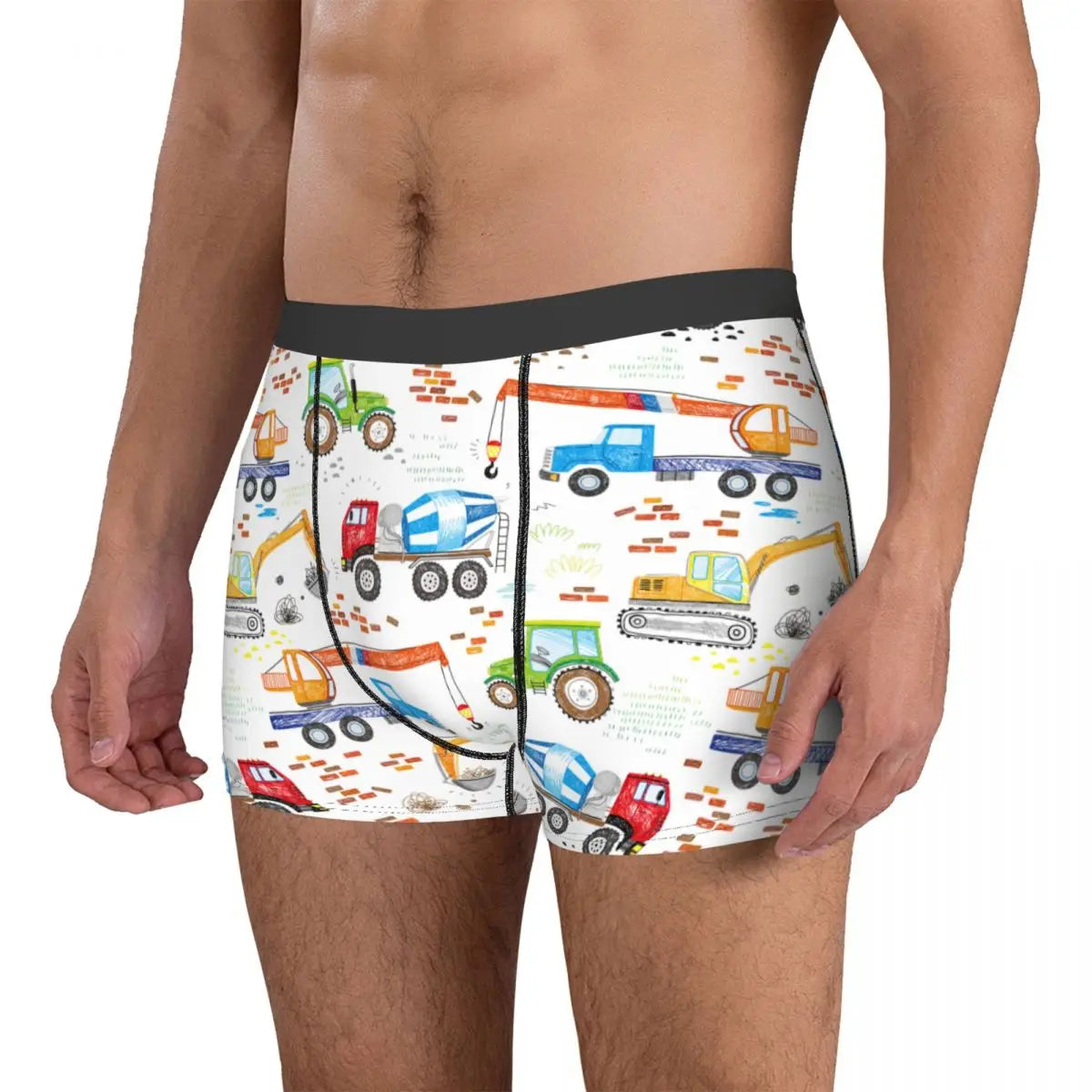 Adult Cartoon Truck Excavator Underwear