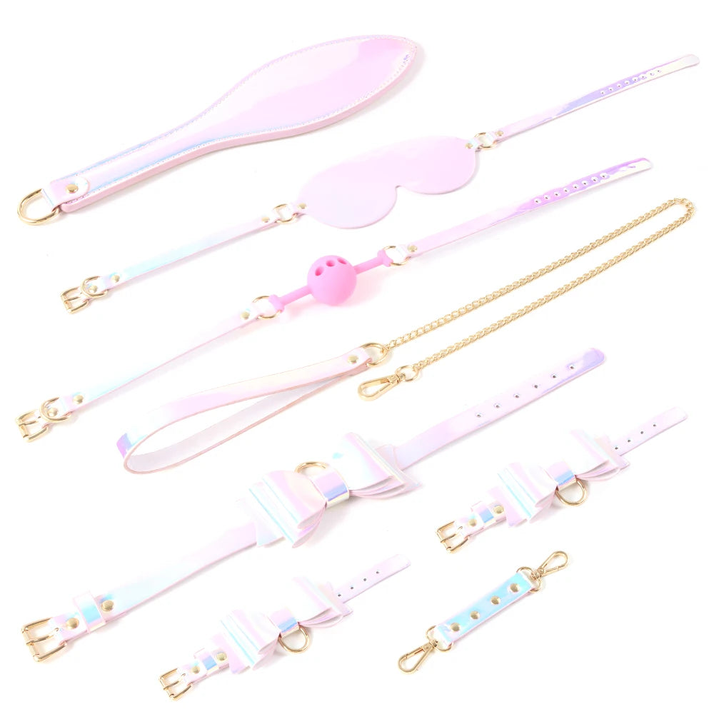 Shining Colorful Bondage Kit Kinky Restraints Set