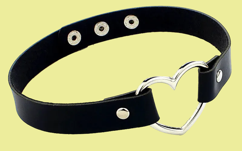 Gothic Black Pu Leather Choker Collar