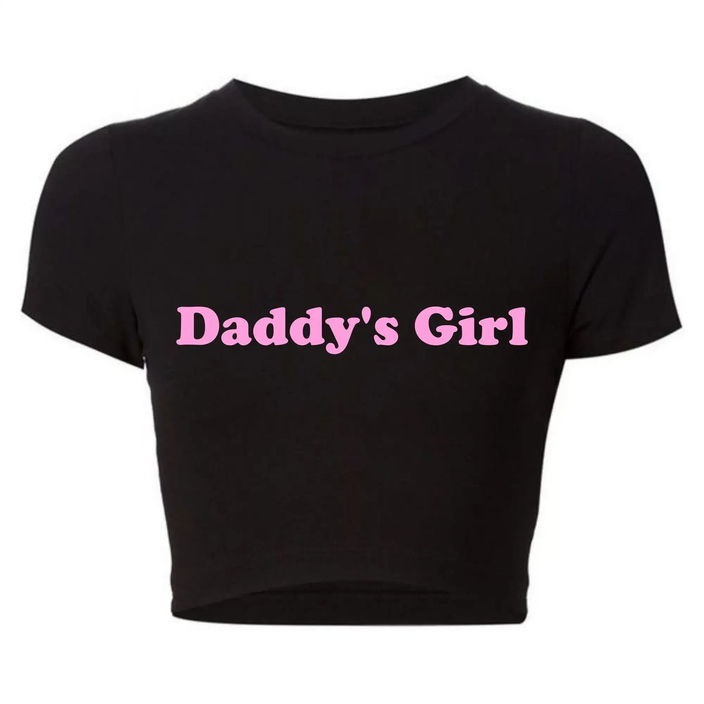 Daddy's Girl Printed Cropped Top Kawaii Grunge Baby Tee
