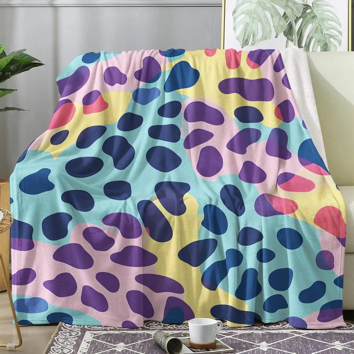 Multi Patterned Fleece Blankets for Couch Bed Sofa- Super Soft