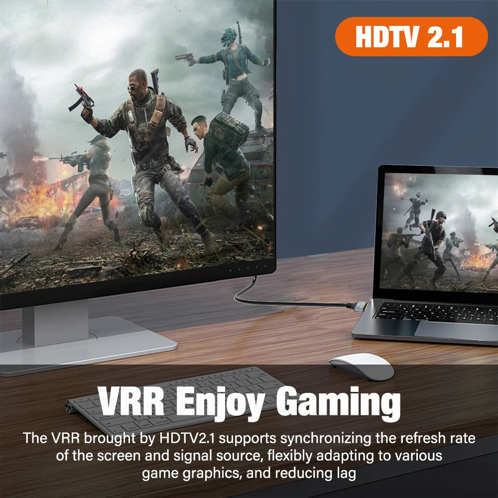 UHD 8K HDMI 2.1 Cable 48Gbps High Speed 4K@120Hz 8K@60Hz Long Wire 2m 3m 5m 8m 10m