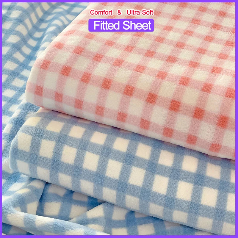 Premium Super Soft Flannel Fitted Sheet 1Pc-Deep Pocket 25cm