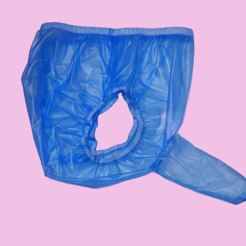 Men's Clear Loose PVC Plastic Panties With Front Bag Adult Panties ABDL
