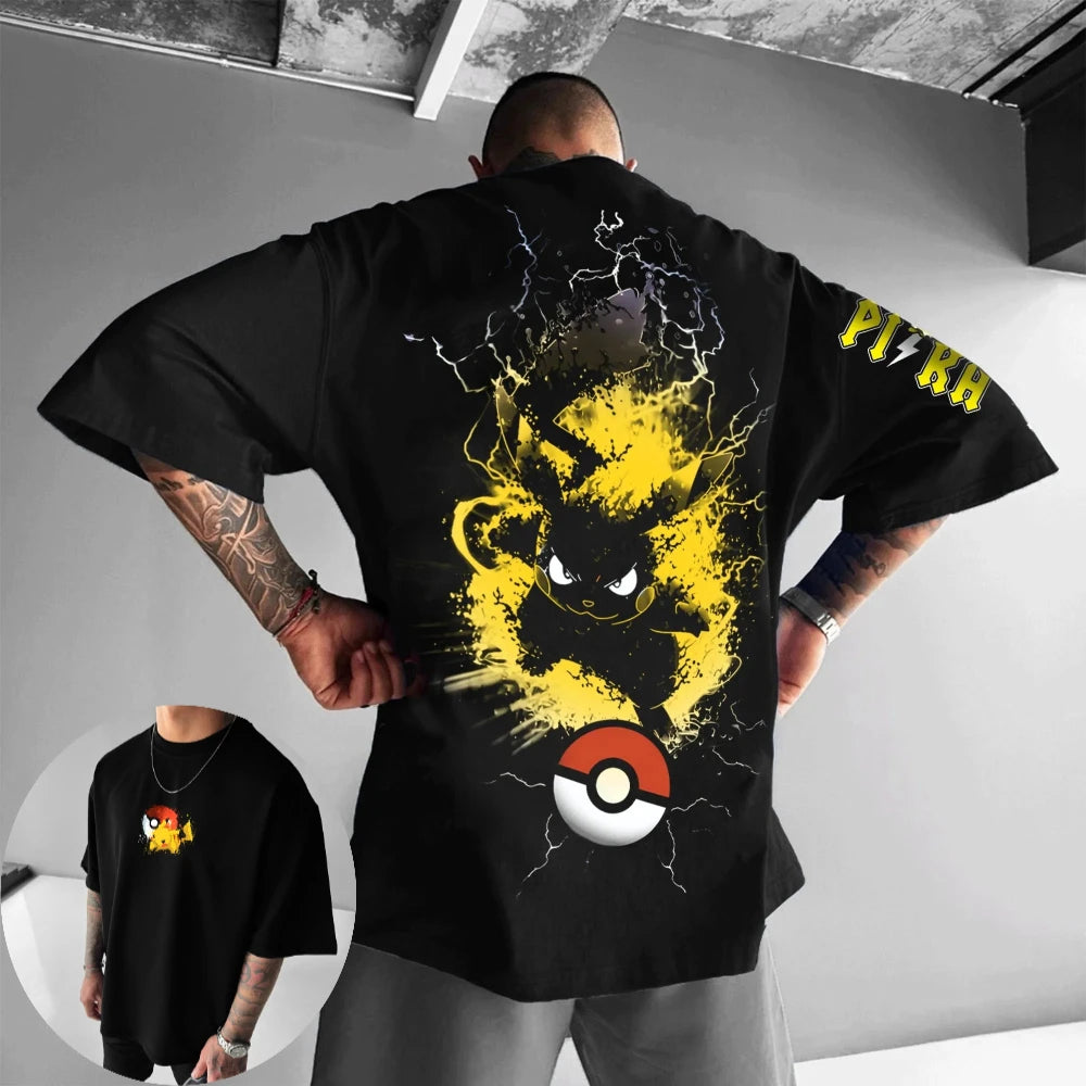 Pokémon Men's and Women's T-shirt Eevee Sylveon Anime Tee Summer Fashion
