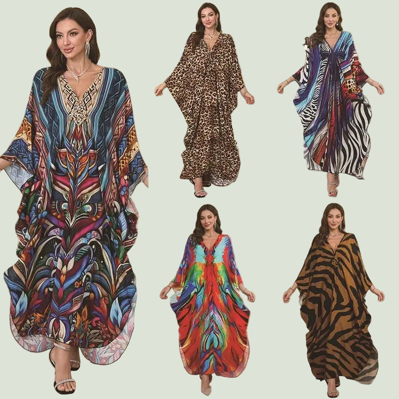 Women's Cotton Beach Dress Loose Long Robe Bikini Cover up