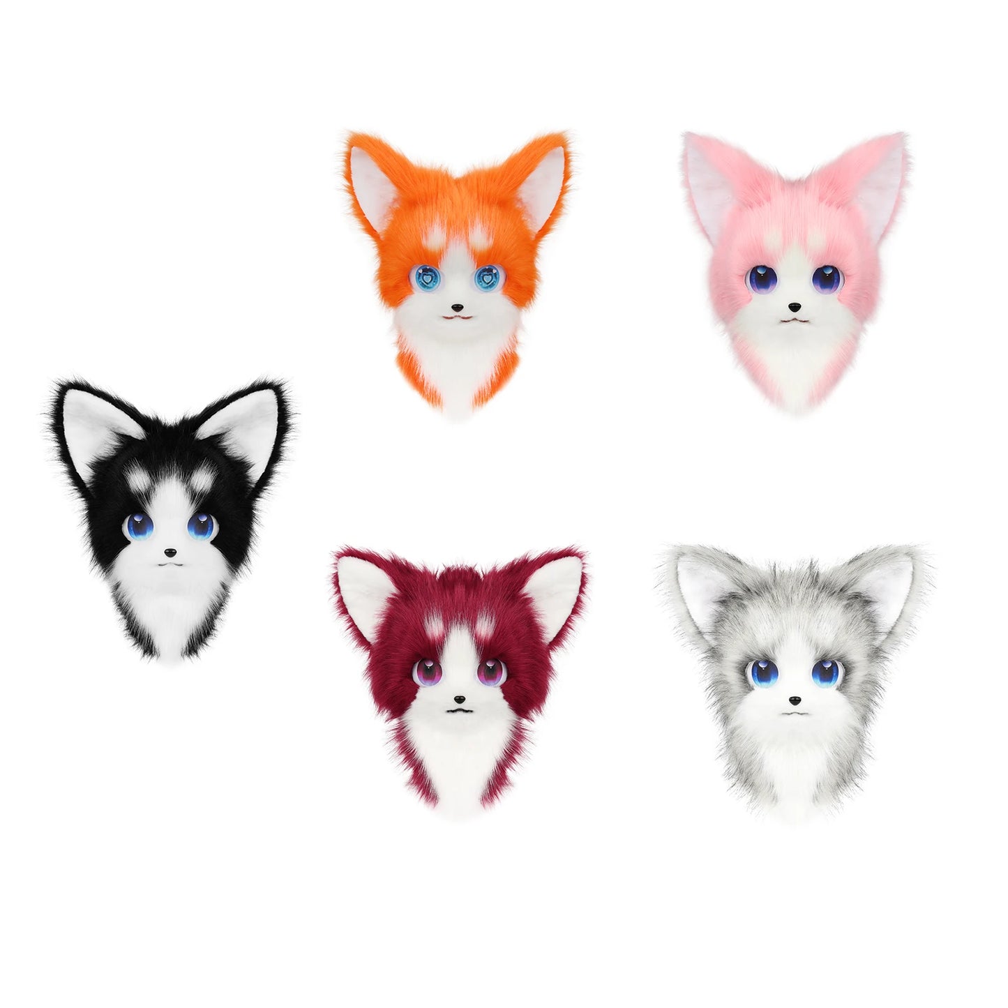 Furry Head Mask Cat /Fox Costume