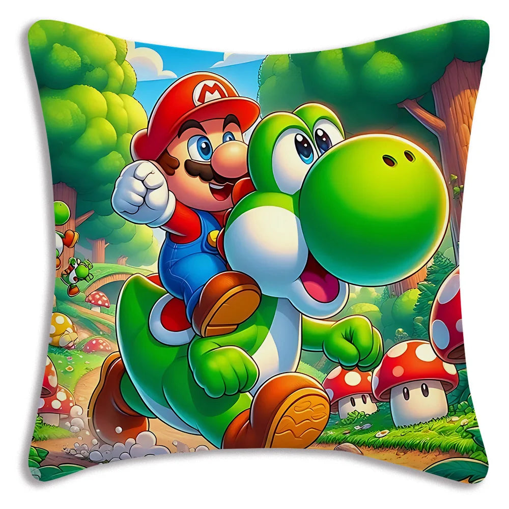 Mario's Plush Cute Cushion Cover, Decorative Home Double-sided Printing