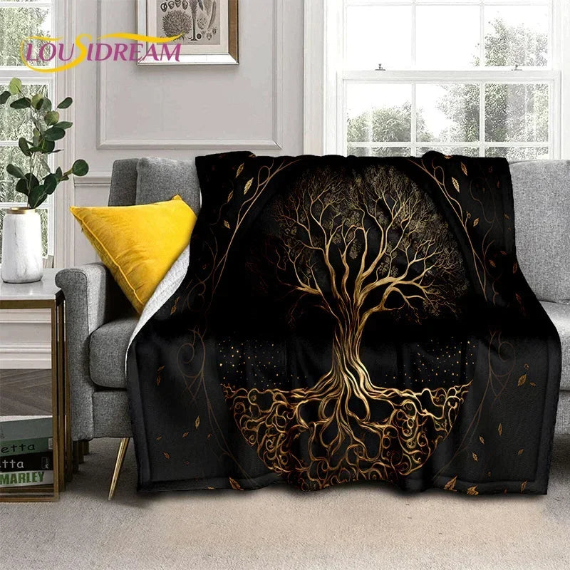 Tree of Life Nature Soft Flannel Blanket for Bed Bedroom Sofa Picnic,Throw Blanket for Outdoor