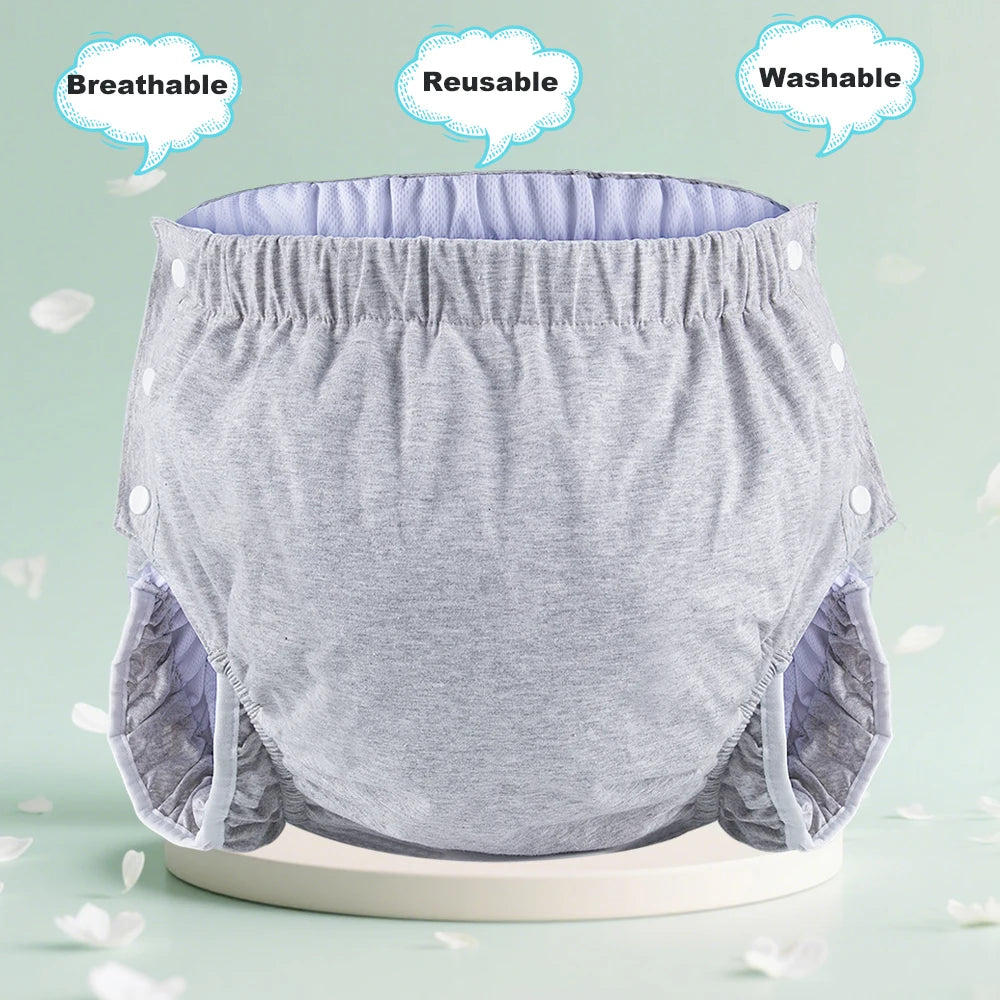 1PC Cloth Diaper With An Inner Opening for Diaper Insert Breathable Adult Diaper Nappy