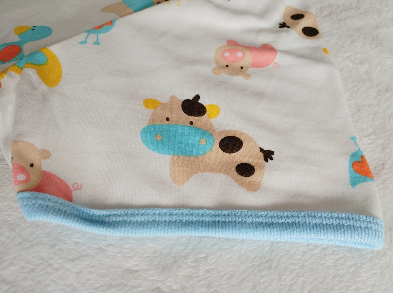 Plus Size ABDL Baby Cartoon Pattern T shirt With Snaps At One Shoulder
