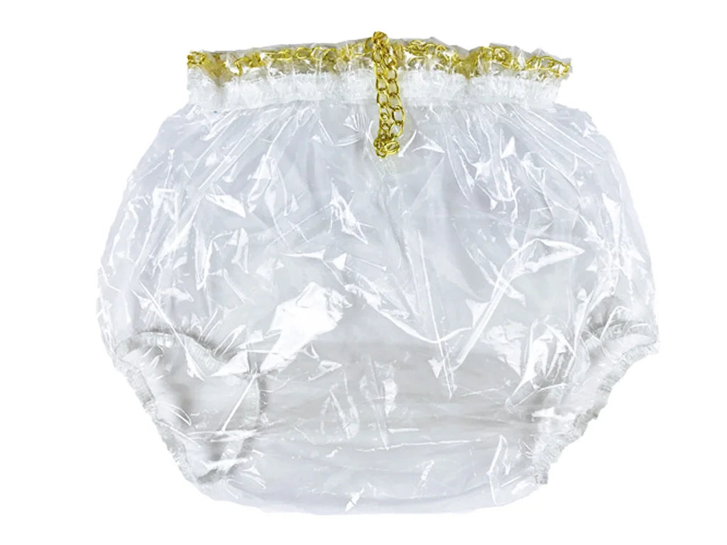Pull-On Locking Plastic Pants Color Glass Clear