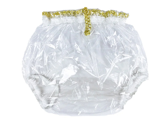 Pull-On Locking Plastic Pants Color Glass Clear