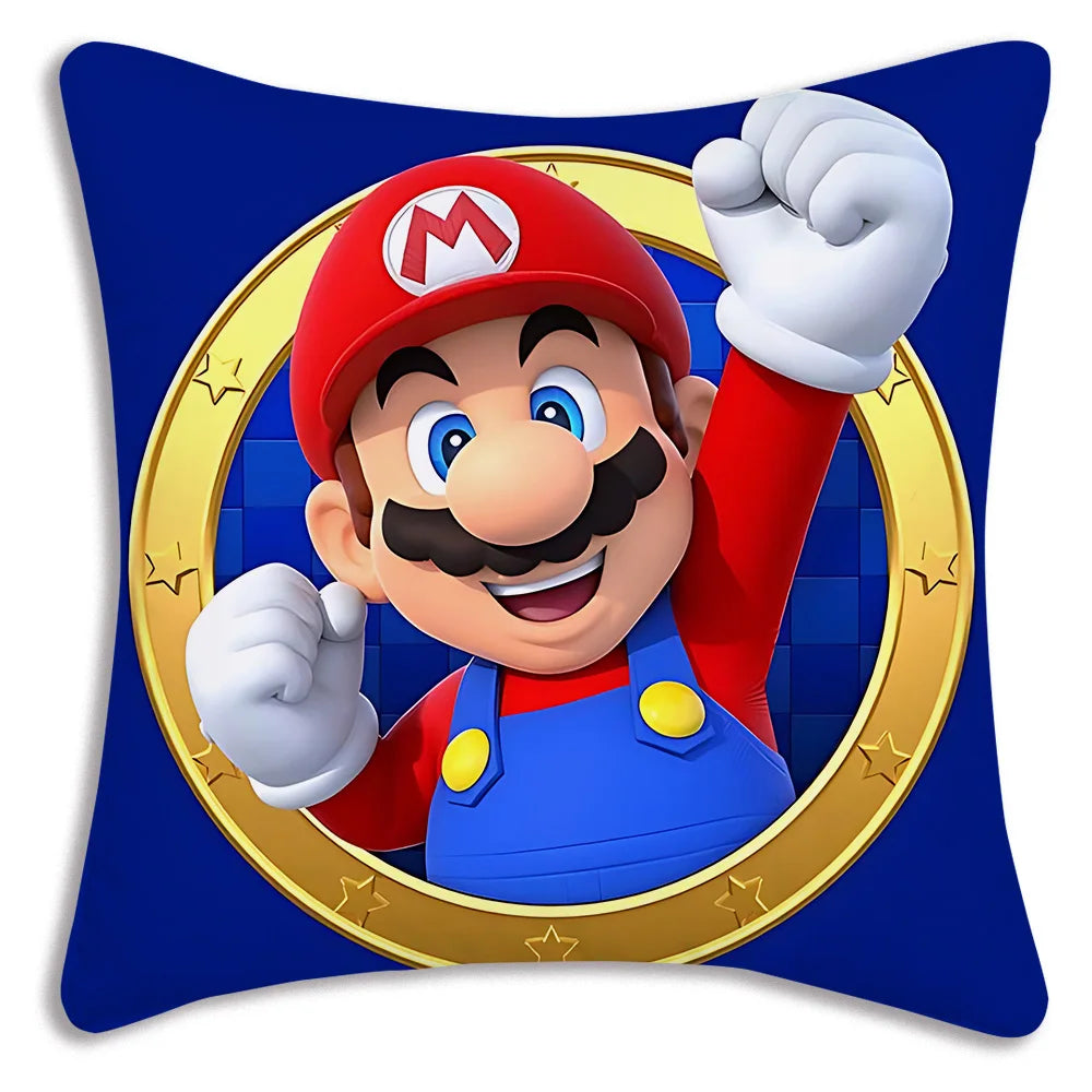 Mario's Plush Cute Cushion Cover, Decorative Home Double-sided Printing