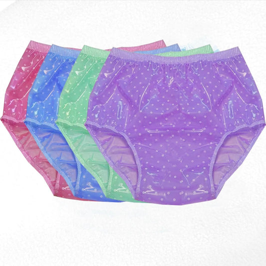 Polka Dot Transparent PVC Underpants ABDL Panties Unisex