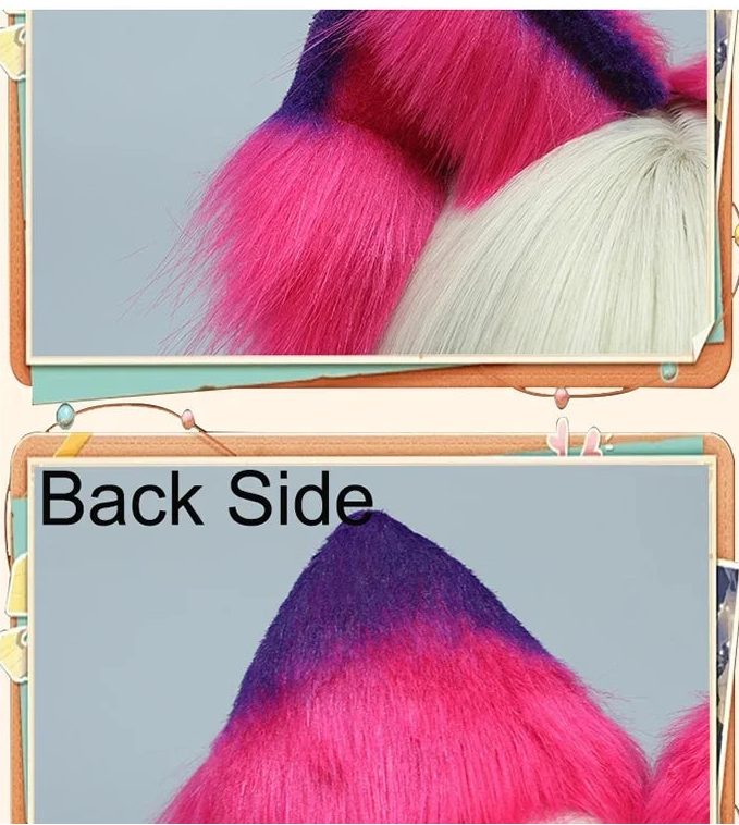 AIMEI Cheshire Cat Cosplay Tail Headwear Set Party Props Animal Ear Halloween Carnival Club Pub Masquerade Costumes Women He