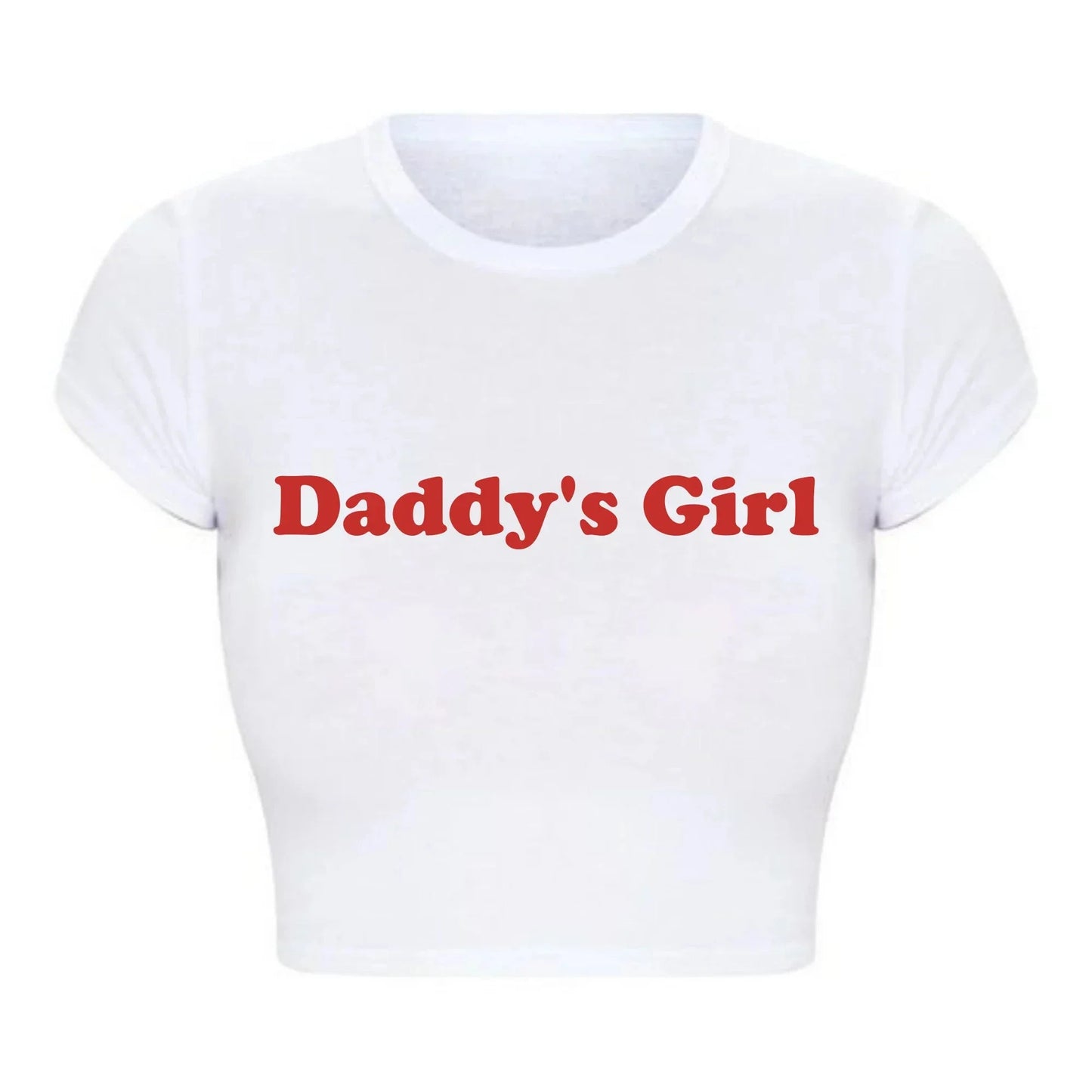Daddy's Girl Printed Cropped Top Kawaii Grunge Baby Tee