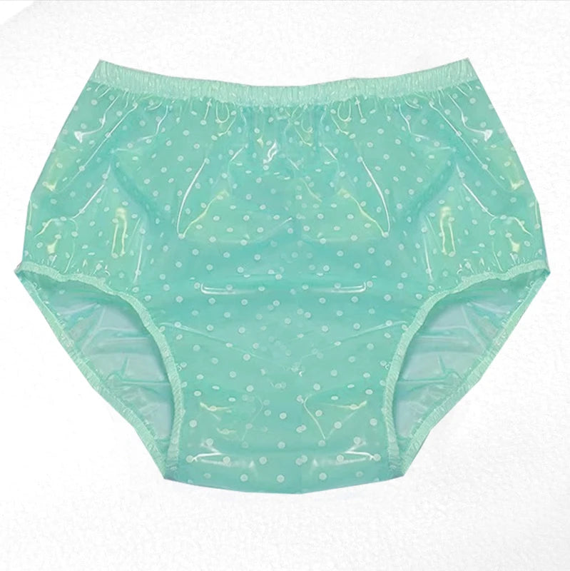 Polka Dot Transparent PVC Underpants ABDL Panties Unisex