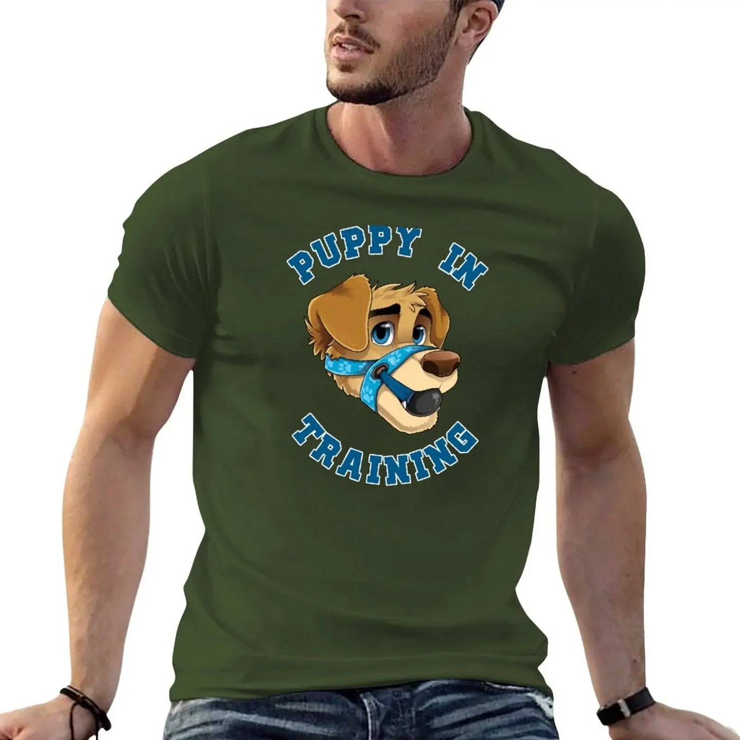 Puppy in Training- Pup Play Kink Design T-shirt up to 6XL