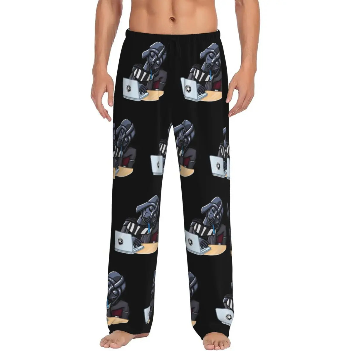Custom M-Mandalorianed-Anime Pajama Pants Men Adventure Story Lounge Sleep Stretch Sleepwear Bottoms with Pockets