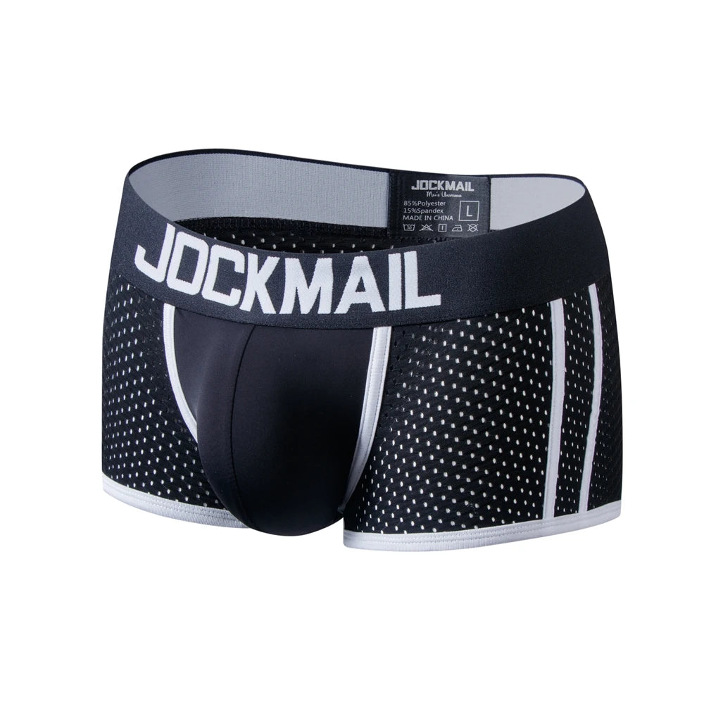 JOCKMAIL 4Pcs Man Breathable Ice Silk Mesh Quick Drying Underwear