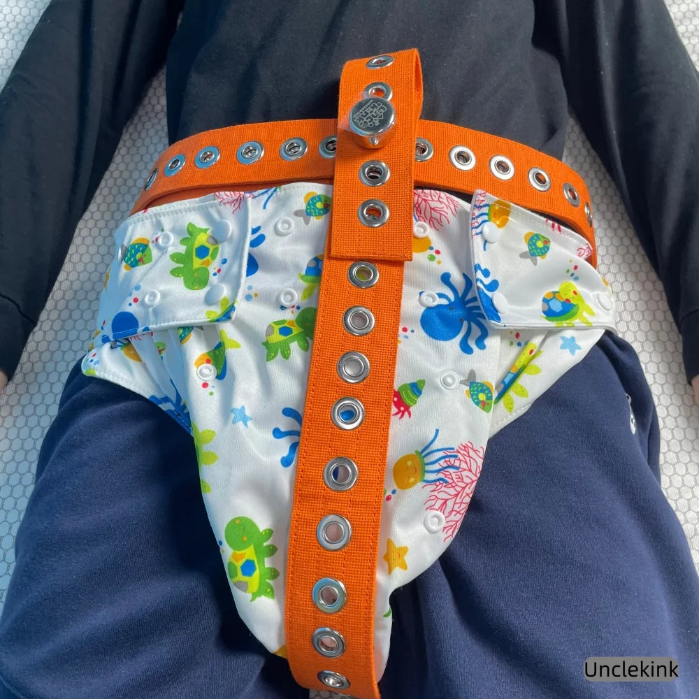 Restraint Medical ABDL Accessories Clothing Locking Anti Removal Belt Diaper Lockable Incontinence Patients Eldery Dementia