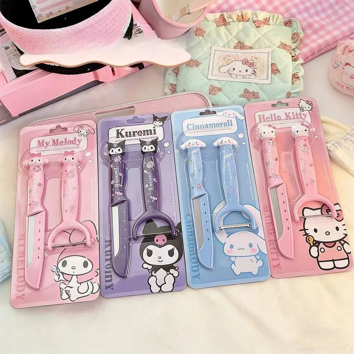 Kawaii HelloKitty Kuromi Peel Fruit Use Cute Sanrio