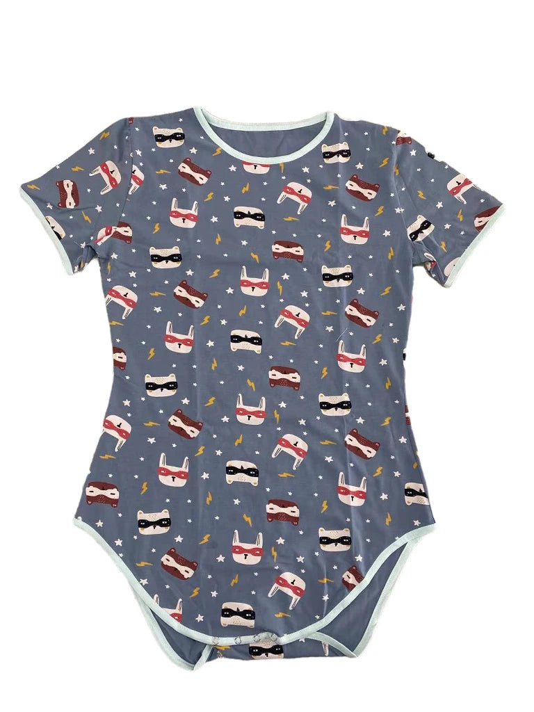 Adult Baby Diaper Lover Onesie Snap Crotch Romper