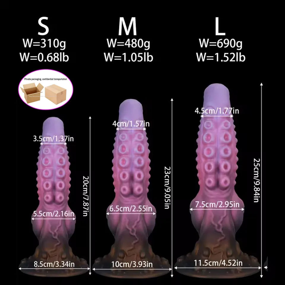 4 size Alien Tentacle Dildo Large Anal Plug Dilatator anal Butt Plug Suction Cup Anal Stimulation butplug Sex Toys for women men