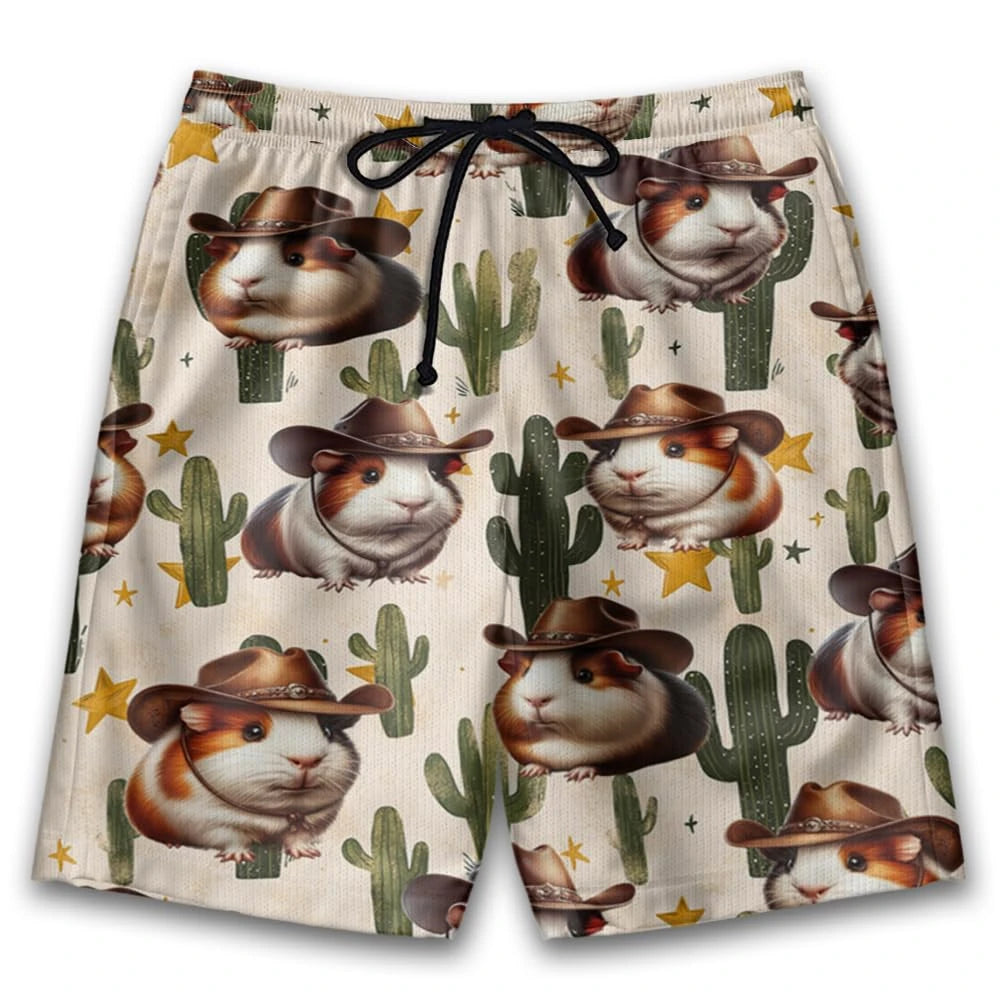Unisex 3D Printed Funny Pets Guinea Pig Casual Shorts