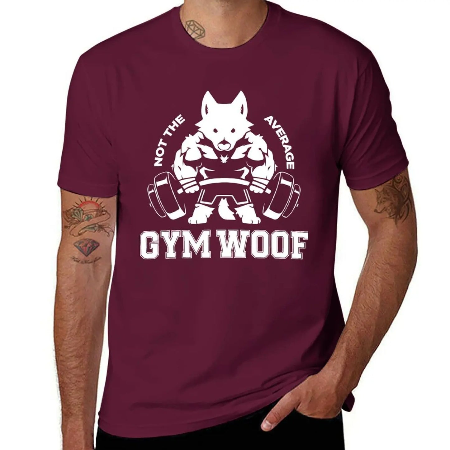 Not the average GYM WOOF T-Shirt Up To 6XL