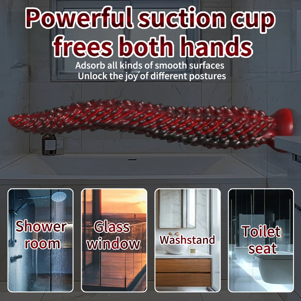 Monster Tentacle Dildo, Anal Dildo with Strong Suction Cup, Long Butt Plug for G Spot & Prostate Massager