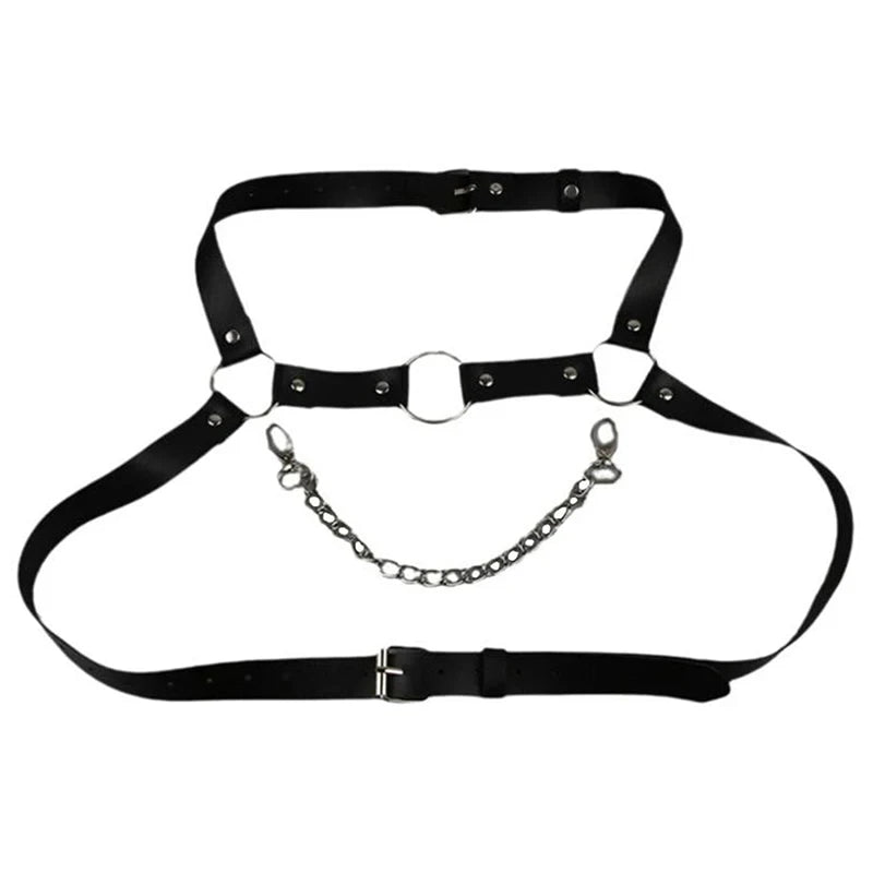 Leather Lingerie Chest Harness Adjustable Body Chain